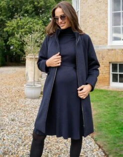 Seraphine Manteau Grossesse 6 En 1 Avec Gilet Polaire – Bleu Marine -Seraphine Julienne Navy 4 V4
