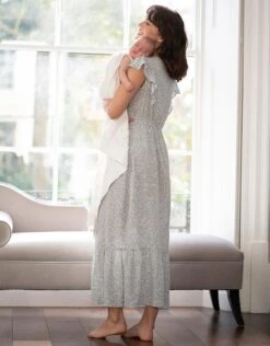 Seraphine Robe Midi Grossesse Et Allaitement – Sage -Seraphine Juniper Sage 08 V3