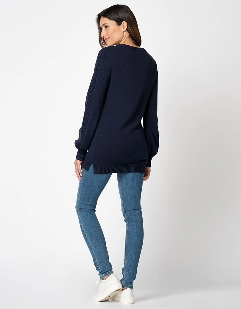Seraphine Pull Grossesse Et Allaitement En Coton, Bleu Marine 6 Seraphine Pull Grossesse Et Allaitement En Coton, Bleu Marine – Image 4