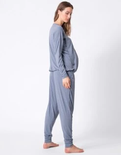 Seraphine Ensemble Loungewear Grossesse Et Allaitement Ultra Doux – Bleu Barbeau -Seraphine KarenLS Blue 05V2