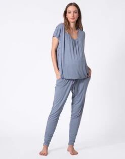 Seraphine Ensemble Loungewear Grossesse Et Allaitement - Bleu Ciel