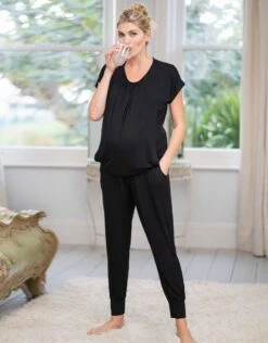 Seraphine Ensemble Loungewear Grossesse Et Allaitement – Noir -Seraphine Karen Black V2 04