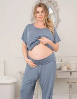 Seraphine Ensemble Grossesse Et Allaitement Décontracté Curve -Seraphine Karena SteelBlue 03 V2