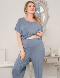 Seraphine Ensemble Grossesse Et Allaitement Décontracté Curve -Seraphine Karena SteelBlue 04 V2