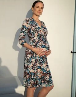 Seraphine Robe Grossesse Et Allaitement En Jersey à Imprimé Animalier