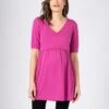 Seraphine Tunique Rose à Encolure En V De Grossesse à Allaitement -Seraphine Keira Fuchsia 01 V1