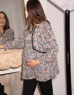 Seraphine Haut Grossesse Et Allaitement Bohème à Motif Floral -Seraphine Khai MultiPrt 07