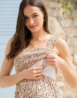 Seraphine Combinaison Courte Grossesse Et Allaitement à Jambes Larges Imprimée -Seraphine Kinsley Multi 04 V1
