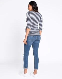 Seraphine Lot De 2 Hauts Grossesse Et Allaitement Manches ¾ – Nautique/Gris -Seraphine Laina 34 StripeGrey 05