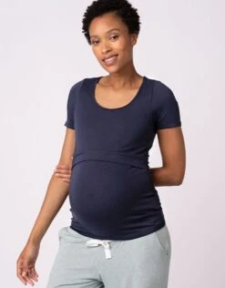 Seraphine Lot De 2 T-shirts Grossesse Et Allaitement – Gris/Bleu Marine -Seraphine Laina Navy Grey 03 V5