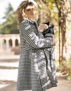 Seraphine Manteau 3 En 1 Grossesse Et Portage En Laine Mélangée – Motif Pied–de–poule -Seraphine Larson Houndsto 06 V2