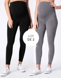 Seraphine Leggings Grossesse En Bambou – Lot De 2