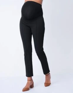 Seraphine Pantalon Grossesse Slim Bandeau Haut – Noir