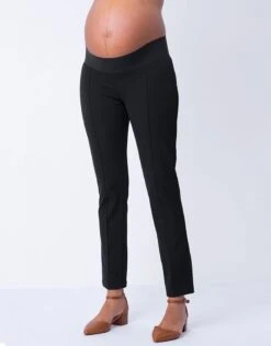 Seraphine Pantalon Grossesse Slim Bandeau Bas – Noir