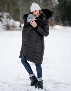 Seraphine Doudoune D'hiver Grossesse 3 En 1 En Duvet – Noir -Seraphine Lily Black 07 V5