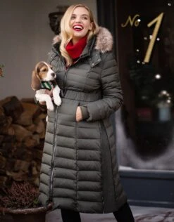 Seraphine Doudoune D'hiver Grossesse 3 En 1 En Duvet – Kaki