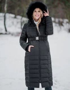 Seraphine Doudoune D'hiver Grossesse Longue 3 En 1 – Noir -Seraphine Liz Black 05 V4