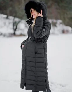 Seraphine Doudoune D'hiver Grossesse Longue 3 En 1 – Noir -Seraphine Liz Black 06 V4