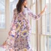 Seraphine Robe Mi-longue Grossesse Et Allaitement Bohème à Motif Floral -Seraphine Lone LilacPrt V2 01