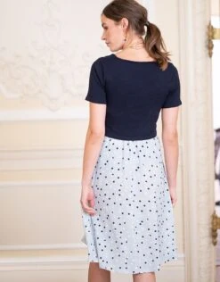 Seraphine Robe De Grossesse Et D'allaitement à Pois Bleus -Seraphine Loretta Navy 05 V4
