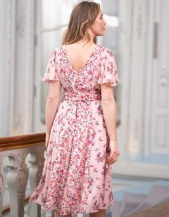 Seraphine Robe Cérémonie De La Grossesse à L’allaitement Imprimé Fleuri - Rose -Seraphine Lucille 06 V2