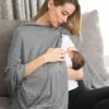Seraphine Châle D'allaitement En Bambou Et Mélange De Coton – Gris -Seraphine Madison Grey 01 V2