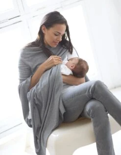 Seraphine Châle D'allaitement En Bambou Et Mélange De Coton – Gris -Seraphine Madison Grey 03 V2