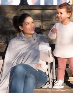 Seraphine Châle D'allaitement En Bambou Et Mélange De Coton – Gris -Seraphine Madison Grey 04 V2