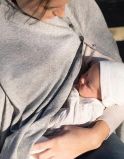Seraphine Châle D'allaitement En Bambou Et Mélange De Coton – Gris -Seraphine Madison Grey 05 V2