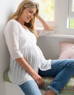 Seraphine Blouse Grossesse Plumetis