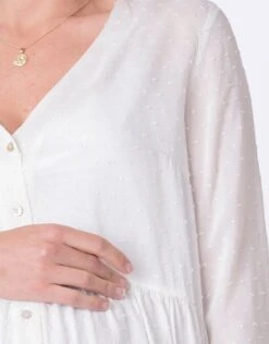 Seraphine Blouse Grossesse Plumetis -Seraphine Magnolia Ecru V3 05