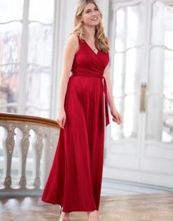 Seraphine Robe De Soirée Grossesse Et Allaitement - Rouge -Seraphine Malia Claret 04 V3
