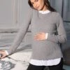 Seraphine Pull Chemise Grossesse Et Allaitement Détachable En Mélange De Coton – Gris -Seraphine Marianne Grey 01 V9