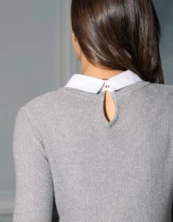 Seraphine Pull Chemise Grossesse Et Allaitement Détachable En Mélange De Coton – Gris -Seraphine Marianne Grey 07 V9