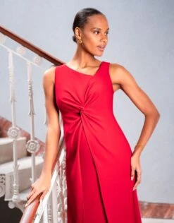 Seraphine Robe Grossesse Taille Haute - Rouge -Seraphine Mariella Red 03 V2