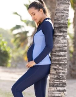 Seraphine Lycra Grossesse Et Allaitement à Manches Longues -Seraphine Maui LS Top Blues 04 V2