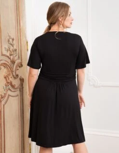 Seraphine Robe Grossesse Et Allaitement Curve En Jersey Noir -Seraphine Merry Black 05 V2