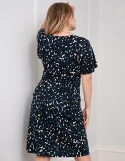 Seraphine Robe Grossesse Et Allaitement Curve En Jersey, Noire -Seraphine Merry Print 05 V2