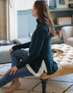 Seraphine Pull Grossesse Et Allaitement 2 En 1 – Vert Sapin -Seraphine Morrigan ForesGrn 03 V3