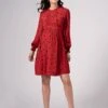 Seraphine Robe Blouse Grossesse Et Allaitement, Rouge à Pois -Seraphine Neve RedPrnt 01 V7