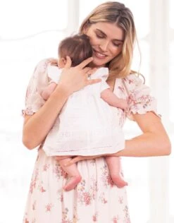 Seraphine Mama & Mini - Robe Bébé En Coton Blanc Broderie Anglaise -Seraphine Octavia White Mini 03 V1