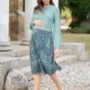 Seraphine Robe Grossesse Et Allaitement 2 En 1 Imprimé Boho – Vert De Bleu -Seraphine Odessa Sage 01 V1