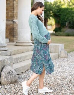 Seraphine Robe Grossesse Et Allaitement 2 En 1 Imprimé Boho – Vert De Bleu -Seraphine Odessa Sage 02 V1