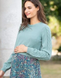 Seraphine Robe Grossesse Et Allaitement 2 En 1 Imprimé Boho – Vert De Bleu -Seraphine Odessa Sage 05 V1