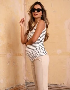 Seraphine Pantalon De Grossesse Chino Bandeau Taille Haute - Sable -Seraphine Olga Sand 05 V2