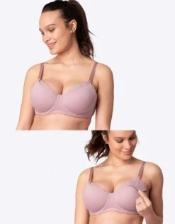 Seraphine Soutien-gorge Grossesse Et Allaitement En Coton – Mauve