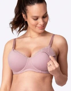 Seraphine Soutien-gorge Grossesse Et Allaitement En Coton – Mauve -Seraphine Olina Mauve Bra 03