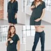 Seraphine Pyjama 4 Pièces Grossesse Et Allaitement – Gris Foncé -Seraphine Paige Charmarl V5 01