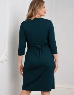 Seraphine Robe Grossesse Et Allaitement Curve, Vert émeraude -Seraphine Peach Emerald 05 V2