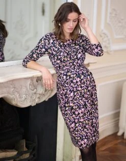 Seraphine Robe Grossesse Et Allaitement Manches 3/4 – Imprimé Floral